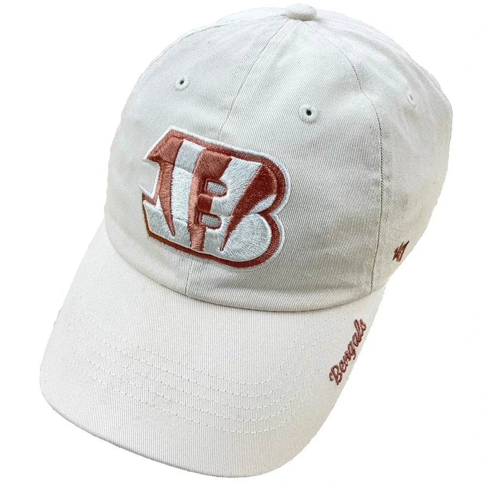 Cincinnati Bengals Hat Cap Strap Back Womens Tan Rose Gold Ladies Dad Adjustable